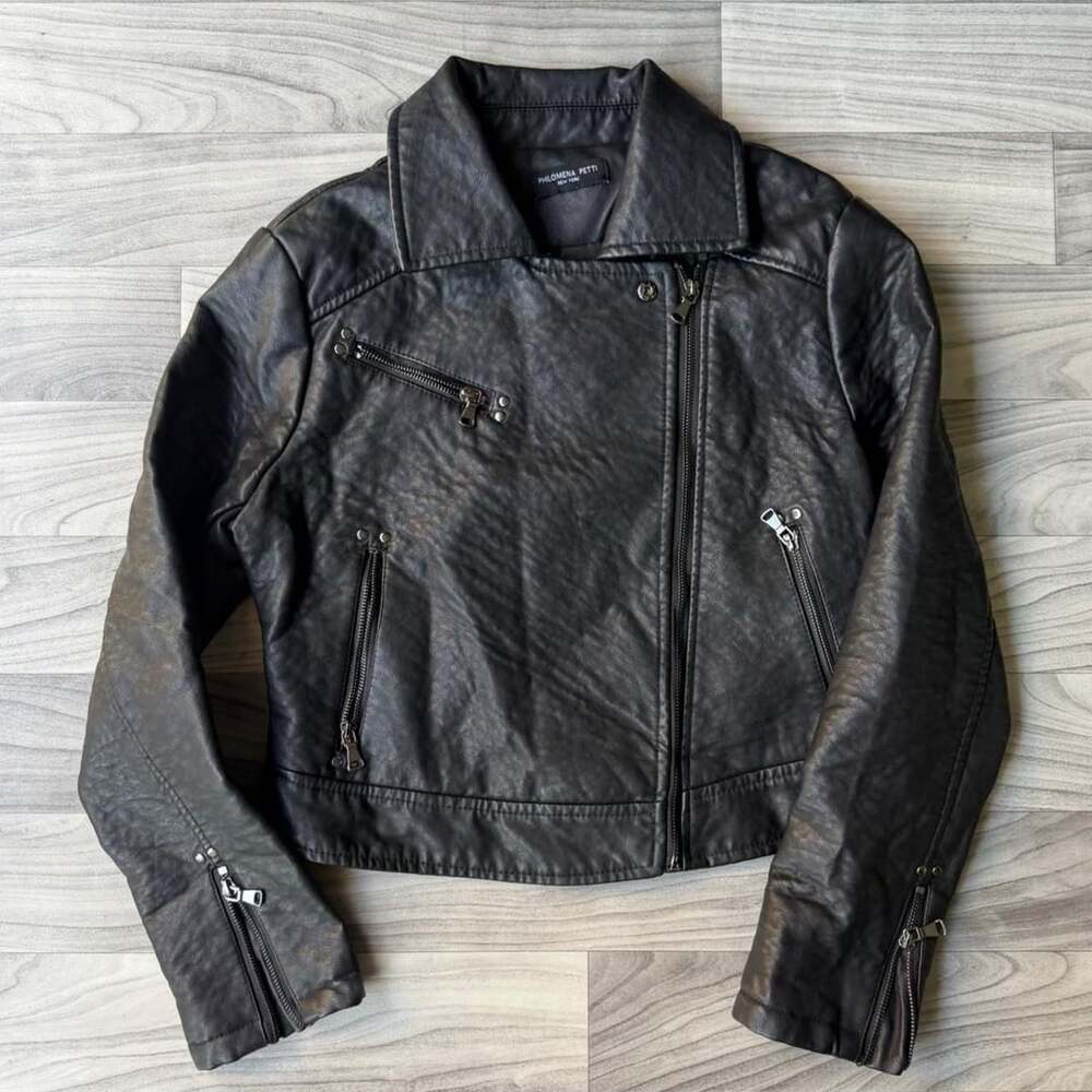 Philomena Petti New York Faux Leather Moto Jacket